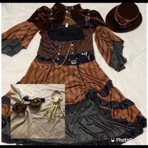 7 piece Steampunk Halloween costume size L